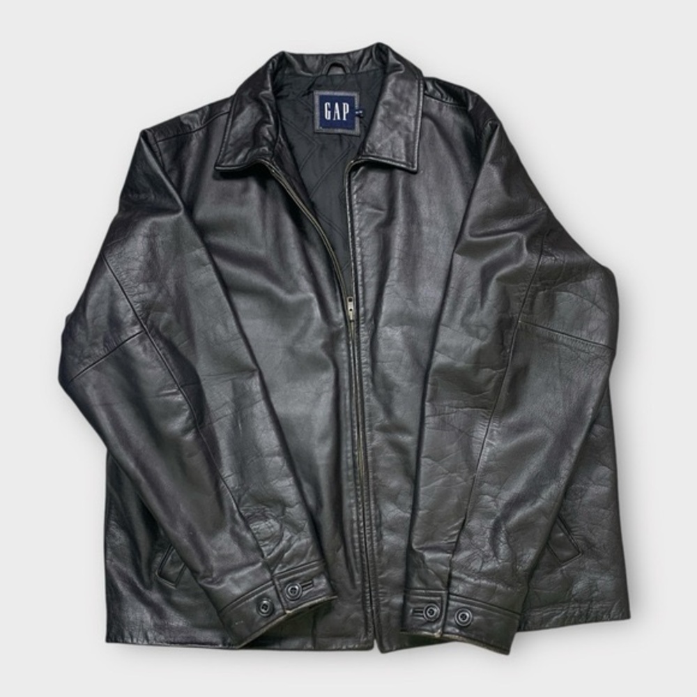 Vintage 90s GAP Downtown Leather Jacket - Picture 3 of 13